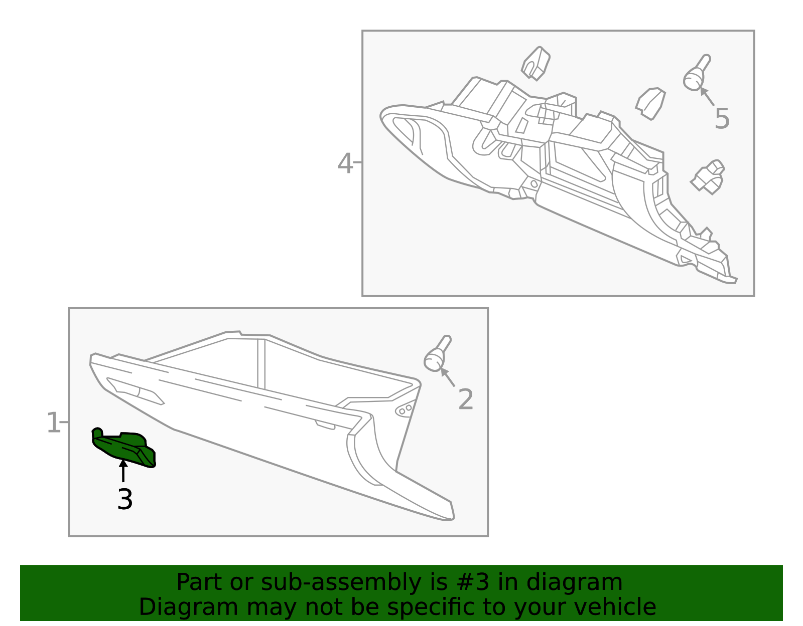 96-00 Honda Civic Glove Box Latch Lock Handle 96-00 Honda Civic Glove Box Latch Lock Handle