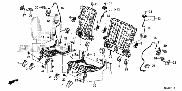 Rear Seat Components for 2018 Honda CR-V #0