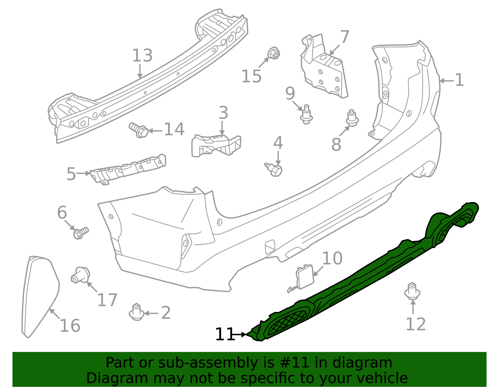 2025 Subaru Forester Bumper Guard R Bks 57734SL82A | OEM Parts Online