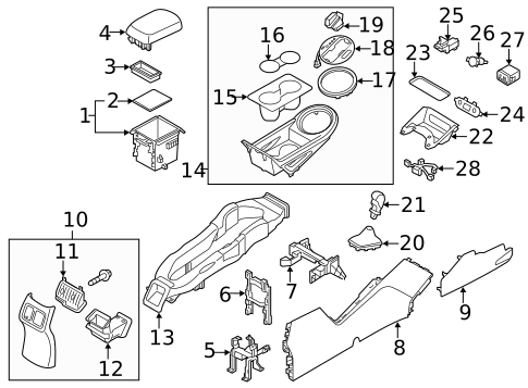 Center Console for 2016 Kia Sportage #0