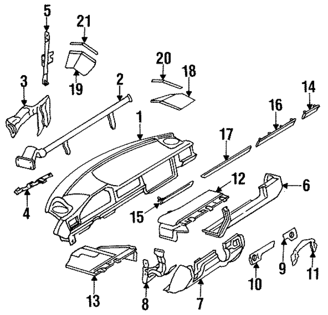 12468091877101 - Body: Instrument Panel for Mercedes-Benz Image