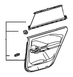 676400ED00C5 - Body: Door Trim Panel for Lexus: TX350, TX500h, TX550h+ Image