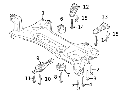 Suspension Mounting for 2018 Volkswagen Atlas #0