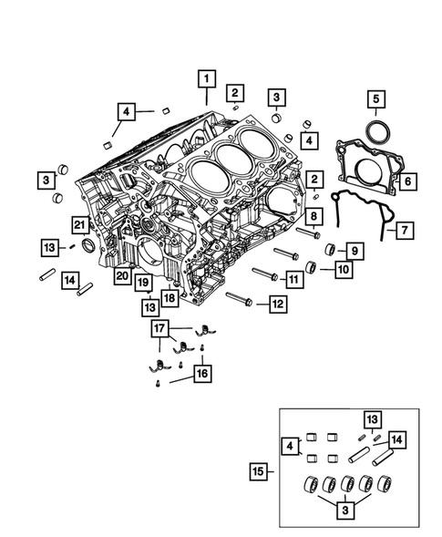 Cylinder Block for 2018 Jeep Grand Cherokee | My Mopar Parts