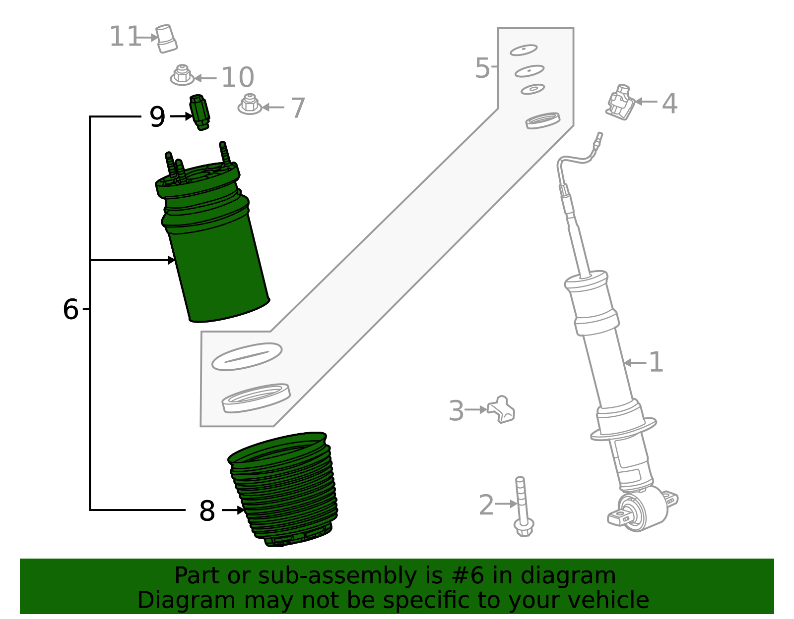 2021-2024 GM Air Spring 85521597 | TascaParts.com