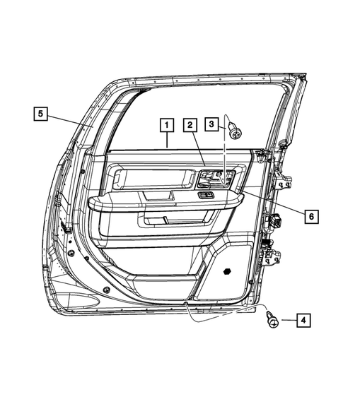 Door Trim Panels-Front and Rear for 2011 Ram 2500 #1