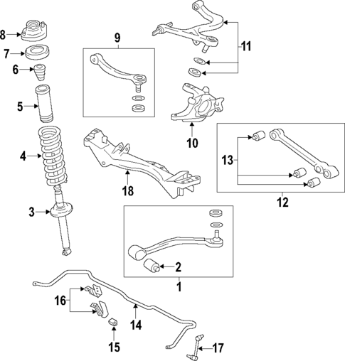 Rear Suspension for 2006 Mitsubishi Lancer #0