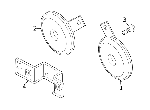 Horn for 2009 Subaru Outback #0