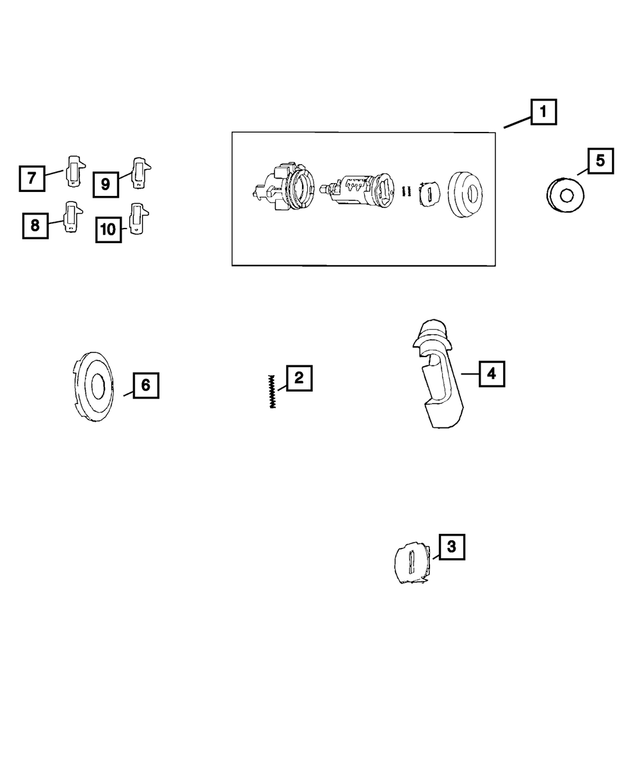 68078076AB - Doors, Door Mirrors and Related Parts: Latch Clip Kit for Mopar Image