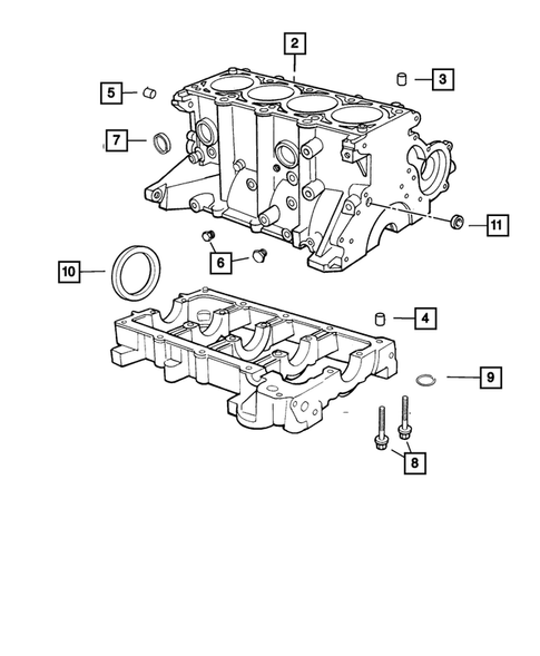 Cylinder Block for 2003 Chrysler PT Cruiser #0