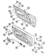 68315649AA - Doors, Door Mirrors and Related Parts: Door Lower Hinge, Left for Fiat: 124 Spider Image