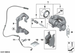 34106790921 - Brakes: Caliper Housing Left for BMW Image