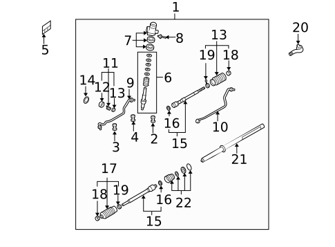 Steering Gear & Linkage for 2006 Mazda 6 #0