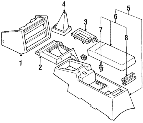 Center Console for 1990 Isuzu Amigo #0