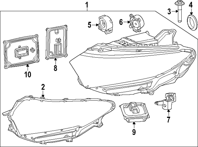 2239007635 - Electrical: Headlight Control Module for Mercedes-Benz Image