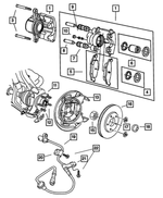 5019744AA - Service Brakes: Disc Brake Caliper, Right for Mopar Image