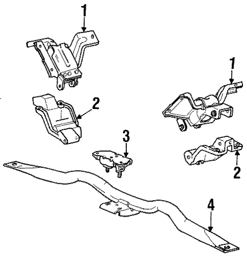 Engine & Trans Mounting for 1993 Lincoln Town Car #0