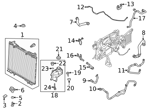 Radiator & Components for 2020 Land Rover Defender 90 #0