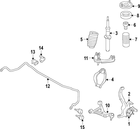 Suspension Components for 2009 Acura RL #1