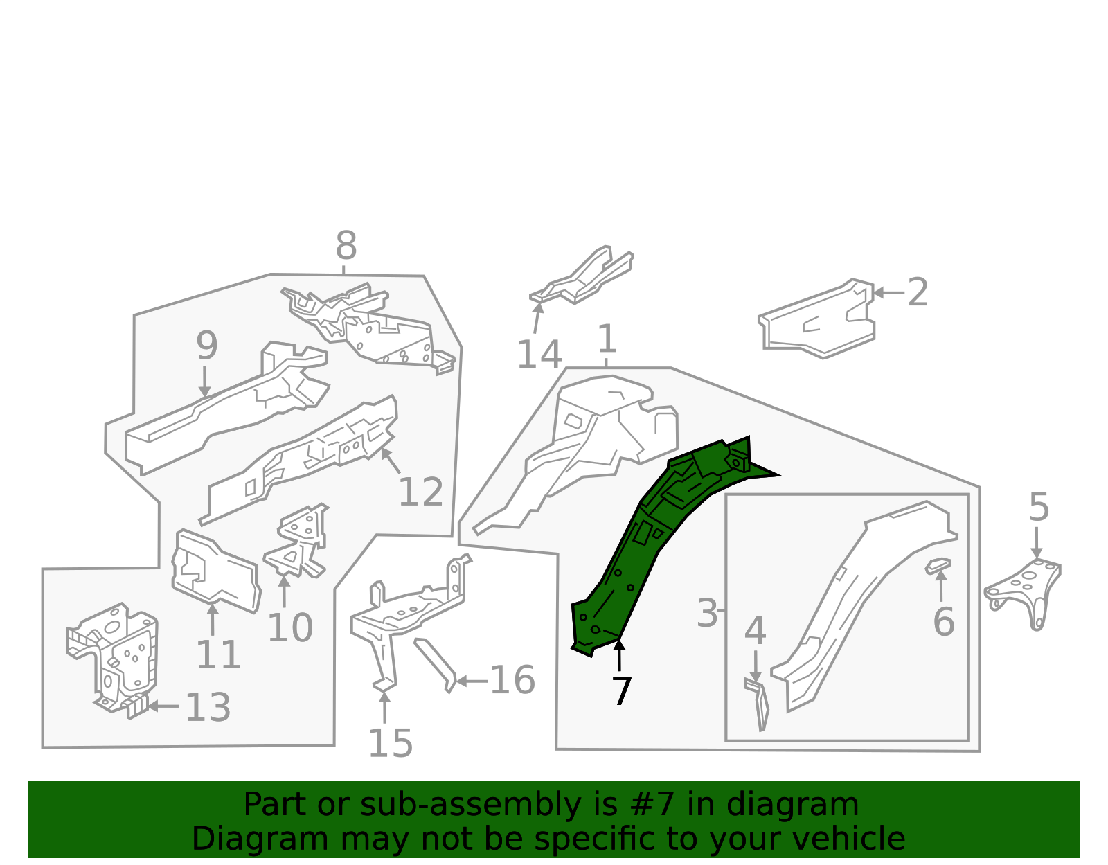 04674-30A-A00ZZ - 2023-2025 Honda Accord - Apron Reinforced | Genuine ...