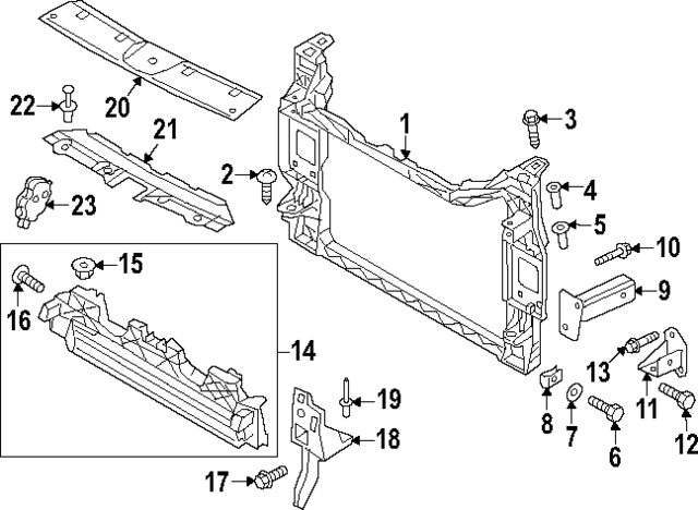 4KE805594 - Body: Radiator Support for Audi Image