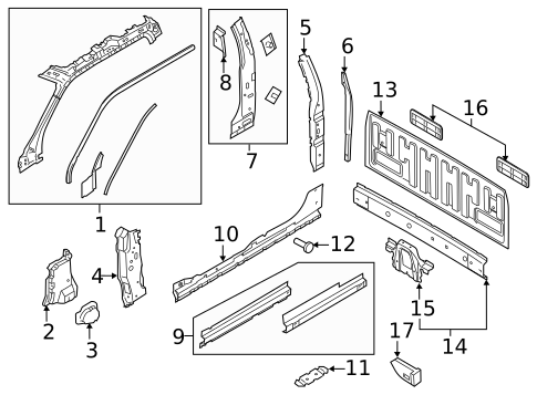 Back Panel for 2020 Ford F-250 Super Duty #0