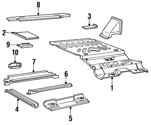 Rear Floor & Rails for 1991 Mazda Navajo #0