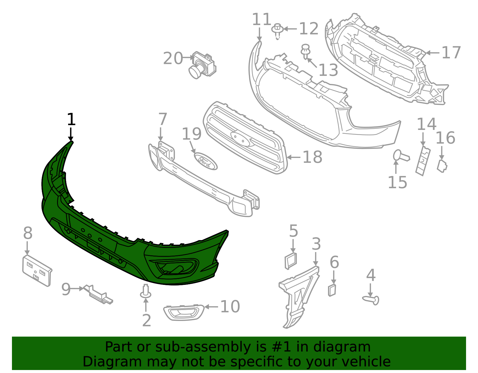 LK4Z-17757-AB - Lower Cover 2020-2025 Ford | Ford Parts Direct