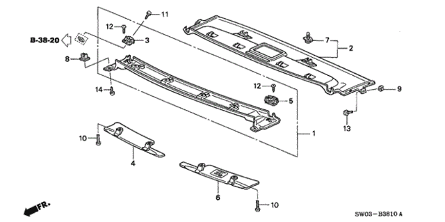 Roof Garnish for 2002 Acura NSX #0