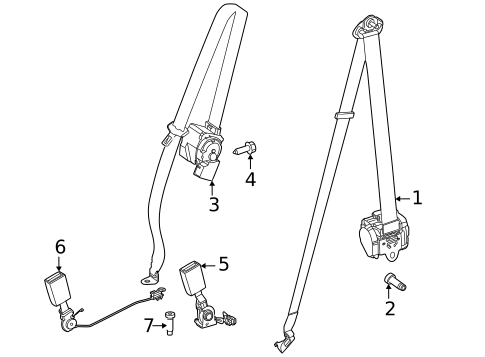 Rear Seat Belts for 2025 Mercedes-Benz G 550 #0