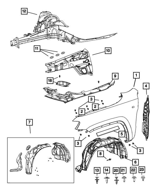 6503193 - Body Sheet Metal Except Doors: Hex Head Bolt And Coned Washer for Mopar Image image