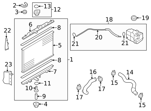 Radiator & Components for 2013 Nissan Rogue #0