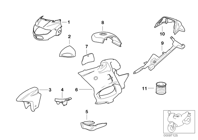 46632313716 - Body Equipment: Right Prime Coated Mirror -  for BMW-Motorrad Image