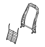 3QF881046F - Body: Seat Back Frame for Volkswagen: Atlas, Atlas Cross Sport, Jetta, Taos, Tiguan Image