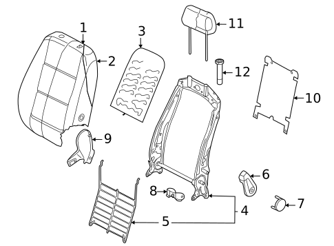 Front Seat Components for 2025 Volkswagen Taos #3