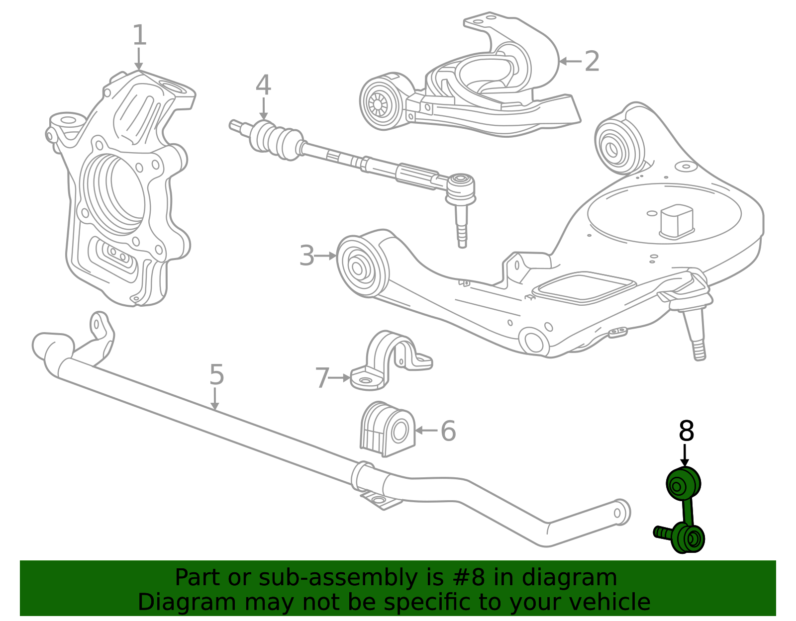 2024-2026 GM Stabilizer Link 86540826 GM | GMPartsDirect.com