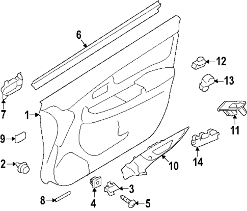 Interior Trim - Front Door for 2024 Subaru WRX #0