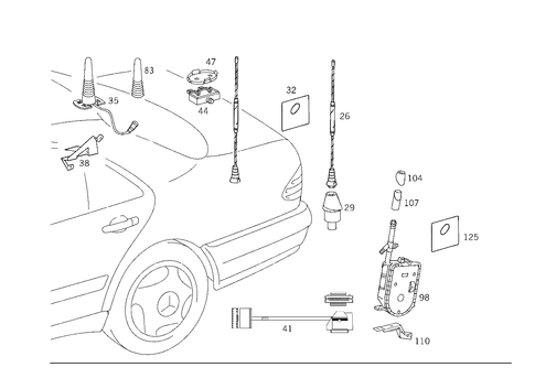 Antenna for 1998 Mercedes-Benz E430 #4
