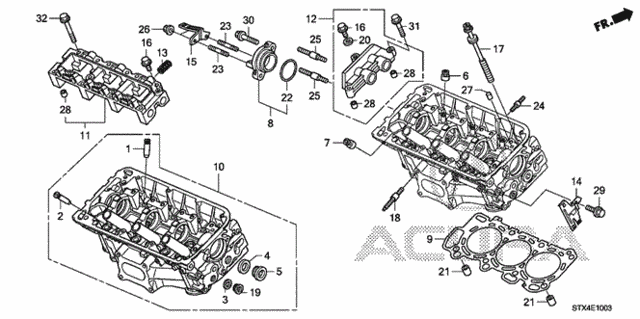 Rear Cylinder Head (2) for 2012 Acura MDX #0