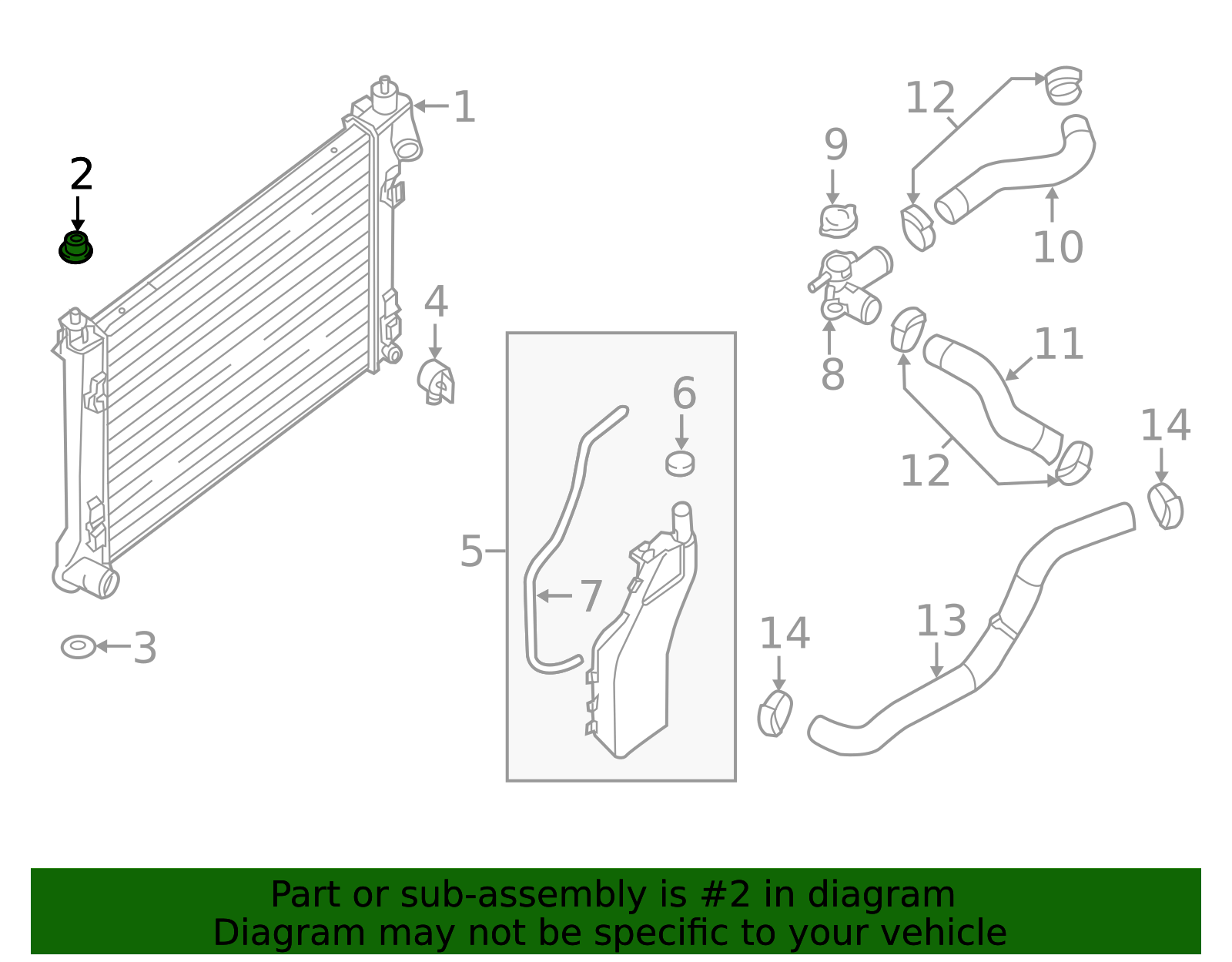 21506-AX600 - Radiator Assembly Upper Mount Official Nissan Parts Store