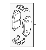 58101K4A00 - Brakes: Brake Pads for Hyundai: Kona Electric Image