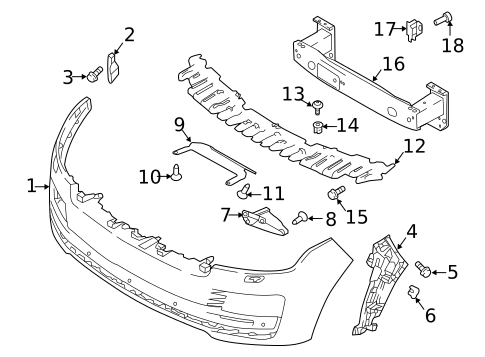 Bumper & Components - Front for 2021 Land Rover Range Rover #0