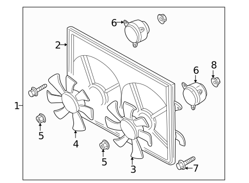Cooling Fan, Clutch & Motor for 2001 Mazda MPV #0