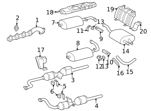 Exhaust Manifold for 2003 Mercedes-Benz G500 #0