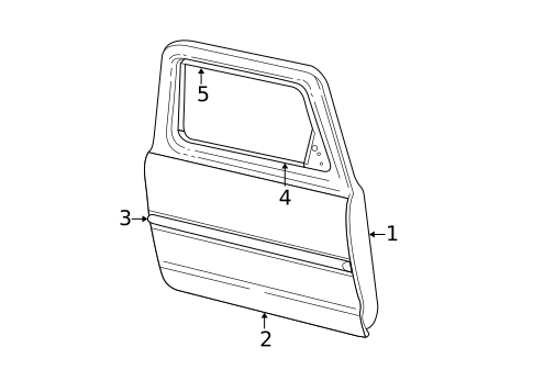 Door & Components for 2001 Ford Explorer #0
