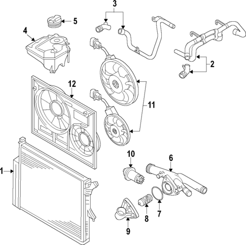 Water Pump for 2010 Volkswagen Touareg #2