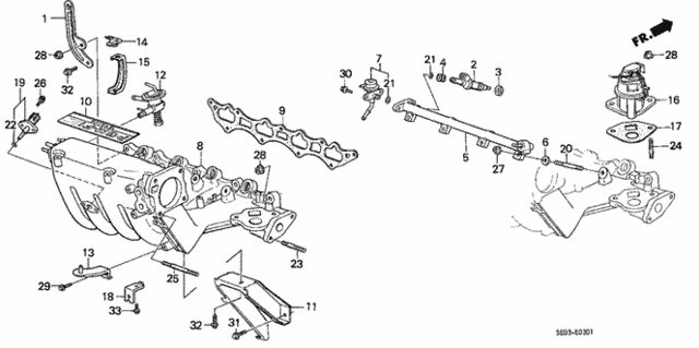 Intake Manifold (PGM-FI) (1) for 1986 Honda Accord #0