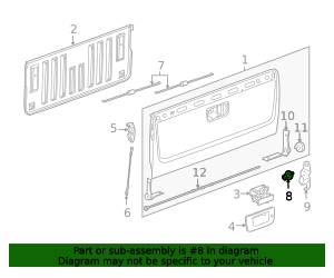 Tailgate Striker Plate 11570162 GM | GMPartsDirect.com