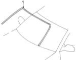 F8CZ7403144BA - Body: Reveal Molding for Ford Image