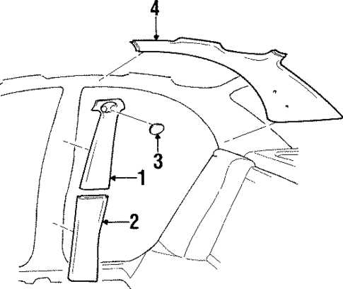 Interior Trim - Pillars for 2001 Cadillac Catera #1